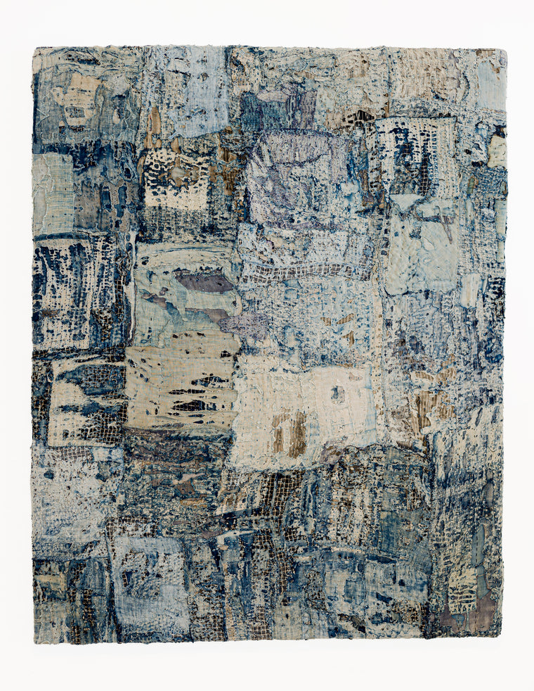 Antique Japanese Boro Edo Meiji Patchwork Distressed Fiber Textile Wall Art 004