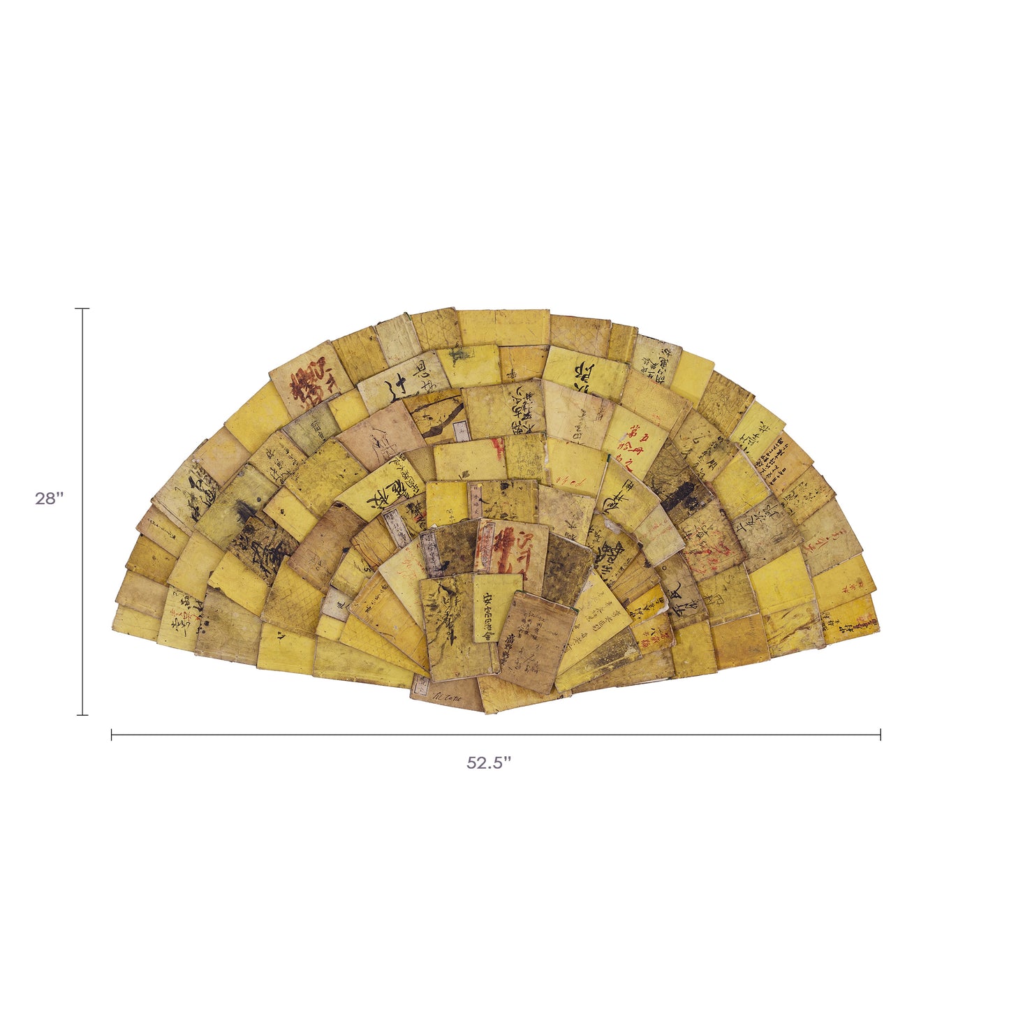 Collectible Rare Antique Japanese Yellow Edo Meiji Book Assemblage Sculpture Wall Art | Stories in Yellow 01