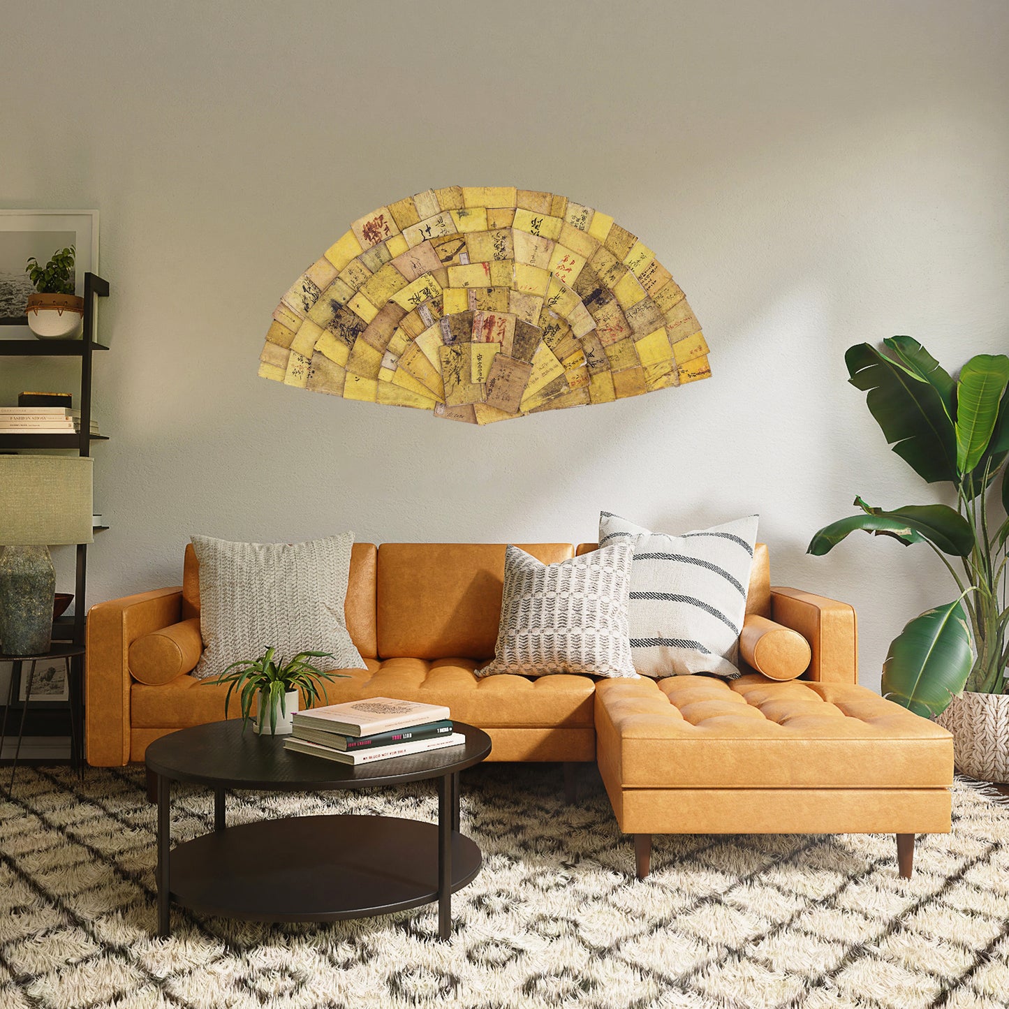 Collectible Rare Antique Japanese Yellow Edo Meiji Book Assemblage Sculpture Wall Art | Stories in Yellow 01