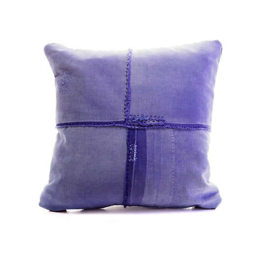 Repurposed Vintage French Chore Workwear Cotton Pillow