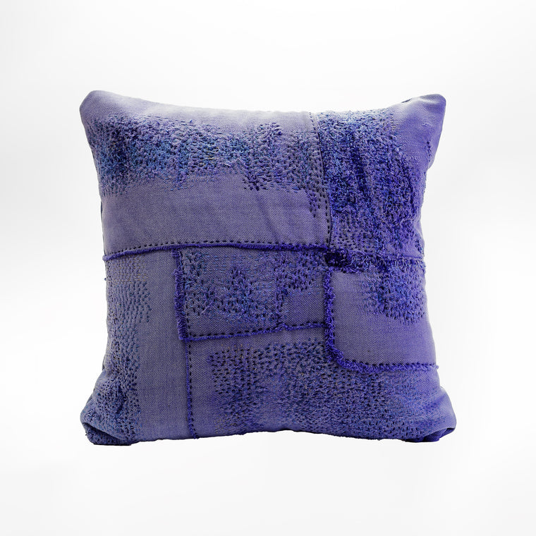 Repurposed Vintage French Chore Workwear Cotton Pillow