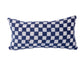 Antique Edo Japanese Boro Indigo Katazome Checkered Pillow