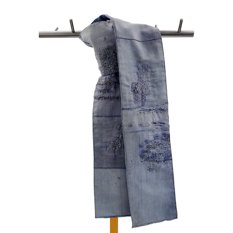 Repurposed Vintage French Moleskin Cotton Workwear Scarf